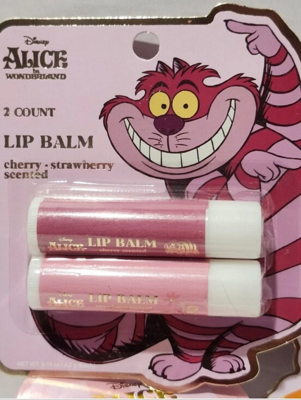 💋5/$25 Disney Alice in Wonderland Cheshire Cat Lip Balm Duo